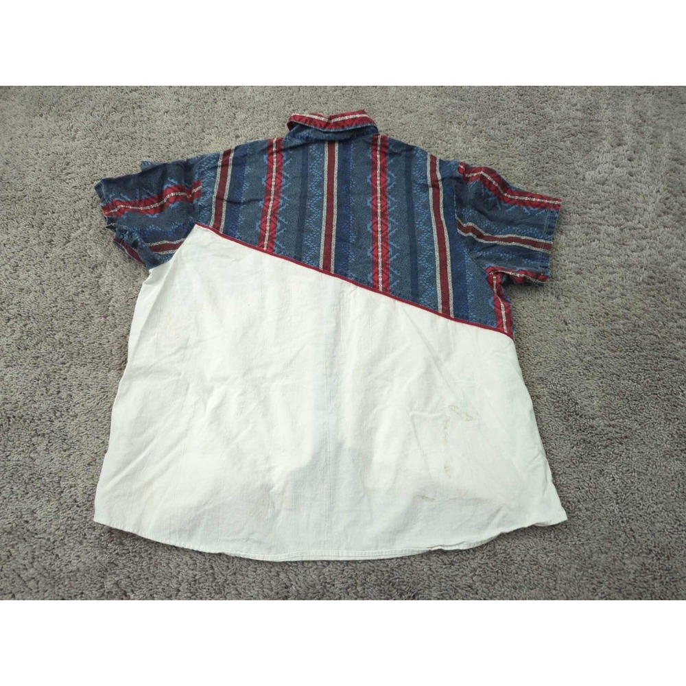 Vintage Ozark Mountain Shirt Womens 20W PLUS Aztec Colorblock Made‎ in USA - Picture 10 of 11